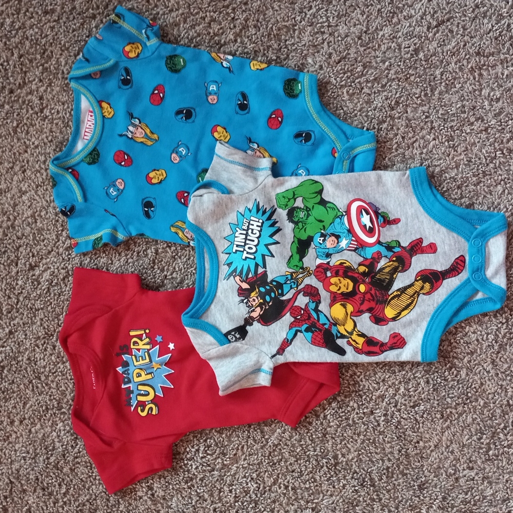 Newborn super hero onesies
